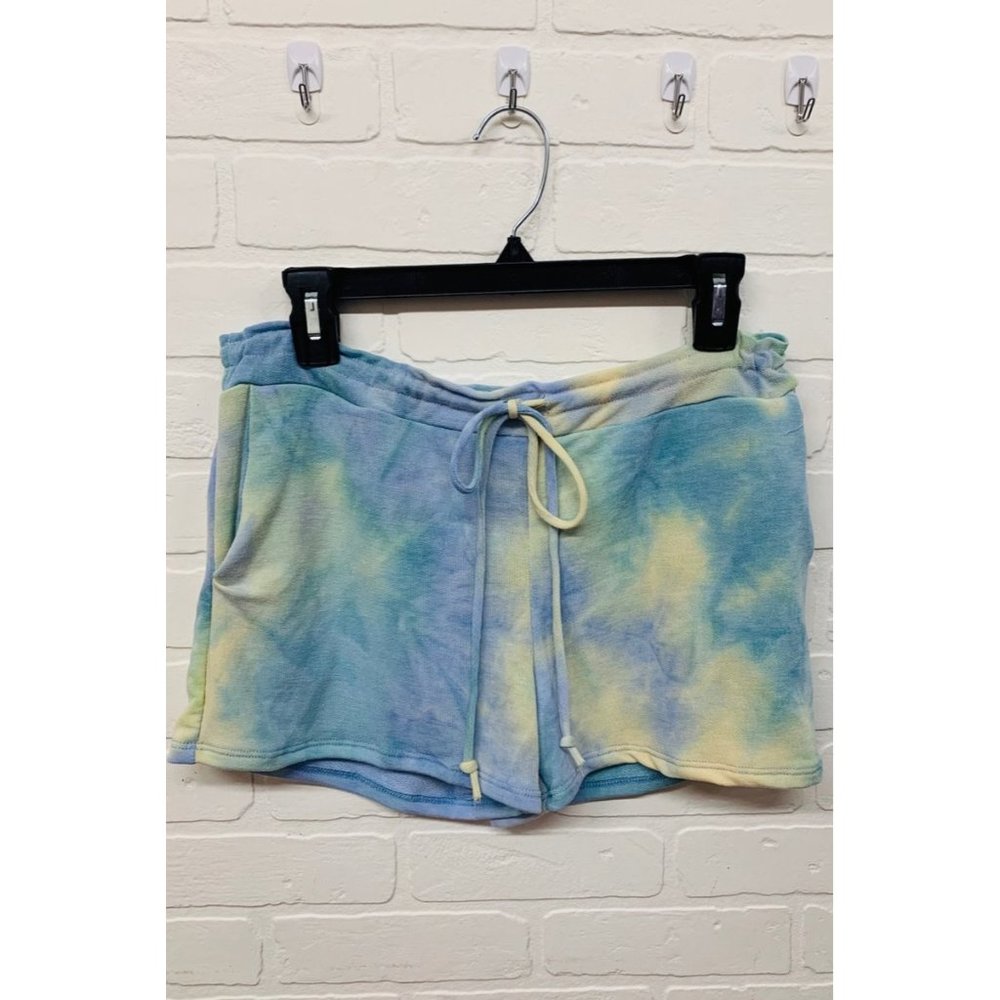 Heimish Tie Dye Knit Shorts, Blue Yellow